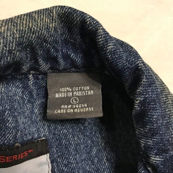Vtg‎ Bugle Boy The Millennium Series 7M Denim Blue Jean Jacket Coat Mens Large - Picture 7 of 9